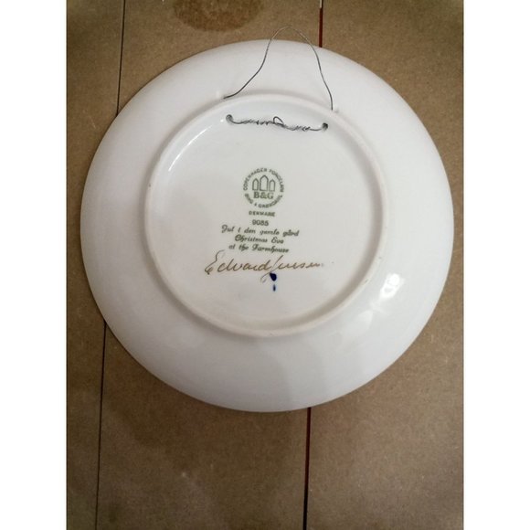 1985 Christmas Plate Jule After Bing & Grondahl Christmas Eve At The Farmhouse - Picture 3 of 3